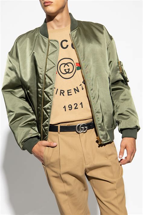 gucci green satin bomber|Men's Designer Luxury Bombers .